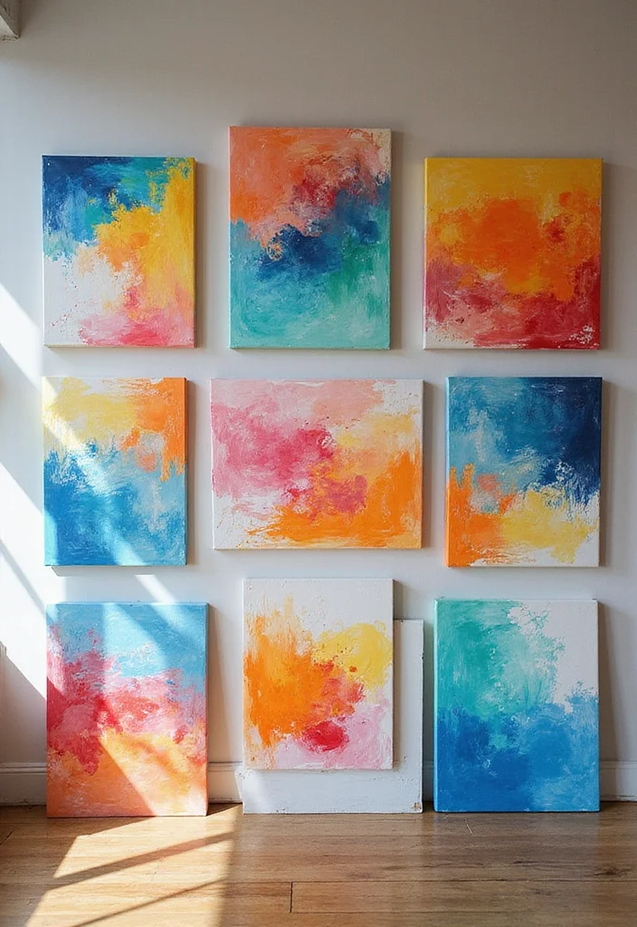 Dollar Tree Wall Decor DIY: A Creative Budget Guide with 18 Affordable Ideas - 4. Painted Canvas Art