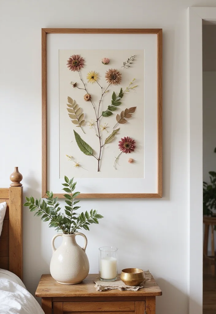 Easy DIY Bedroom Decor Ideas: A Cozy Guide with 20 Stylish Inspirations - 6. Nature-Inspired Artwork