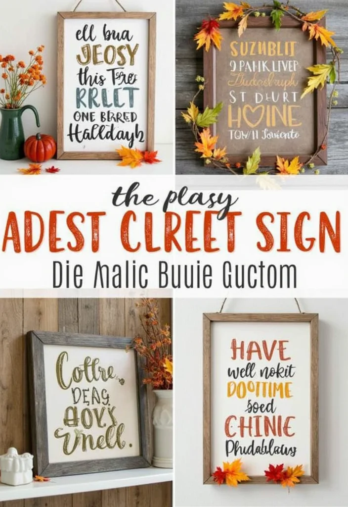 Fall Dollar Tree DIY Decor: A Budget-Friendly Guide with 19 Seasonal Concepts - 11. DIY Autumn Signs