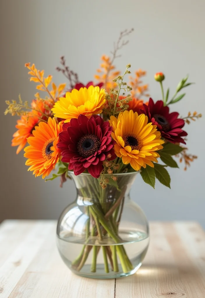 Fall Dollar Tree DIY Decor: A Budget-Friendly Guide with 19 Seasonal Concepts - 3. Fall Floral Arrangement