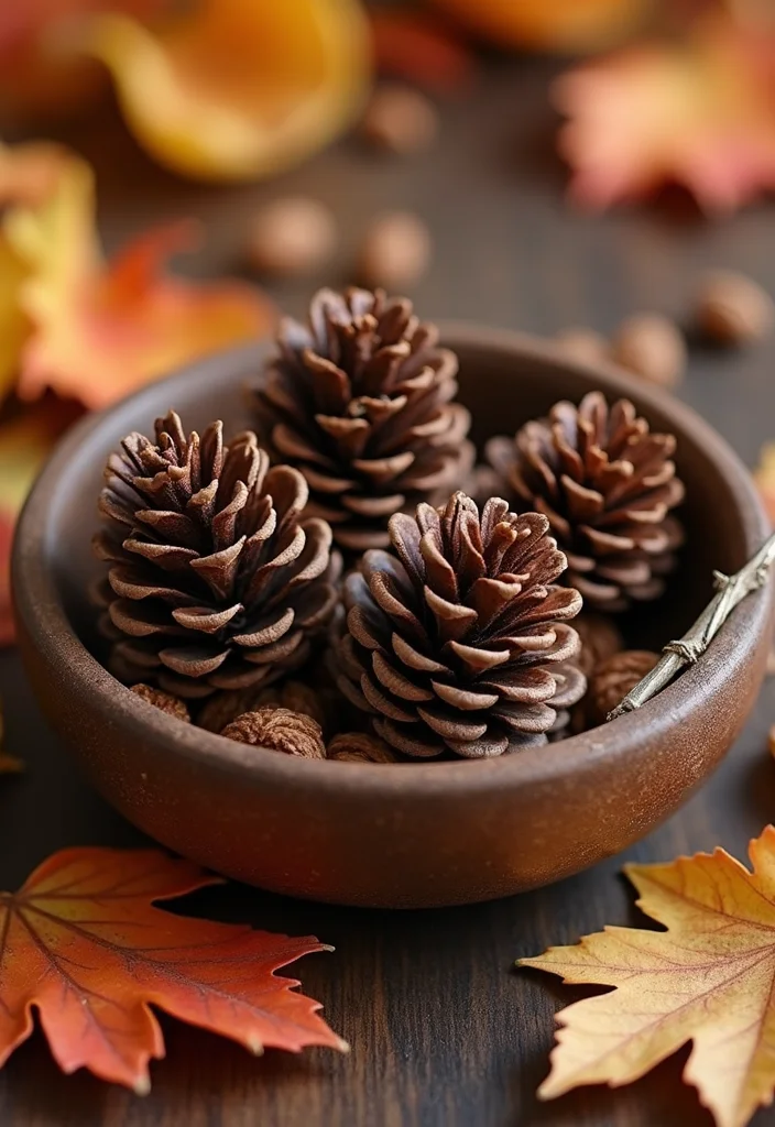 Fall Dollar Tree DIY Decor: A Budget-Friendly Guide with 19 Seasonal Concepts - 6. Scented Pine Cone Decorations