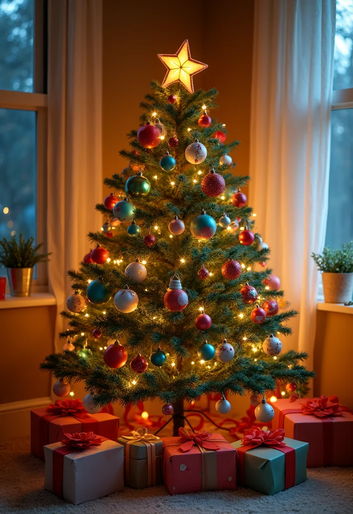 Farmhouse Christmas Decor Ideas DIY: A Warm Rustic Guide with 18 Holiday Concepts - 15. Whimsical Christmas Tree Decorations