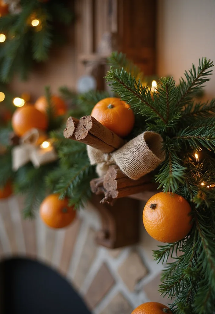 Farmhouse Christmas Decor Ideas DIY: A Warm Rustic Guide with 18 Holiday Concepts - 3. Rustic Garland with Natural Elements