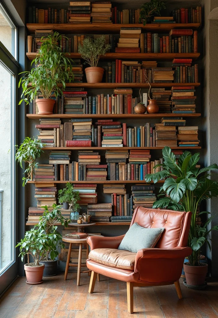 Home Decor DIY Ideas Creative Crafts: A Fun Guide with 19 Artistic Inspirations - 14. Upcycled Bookshelf