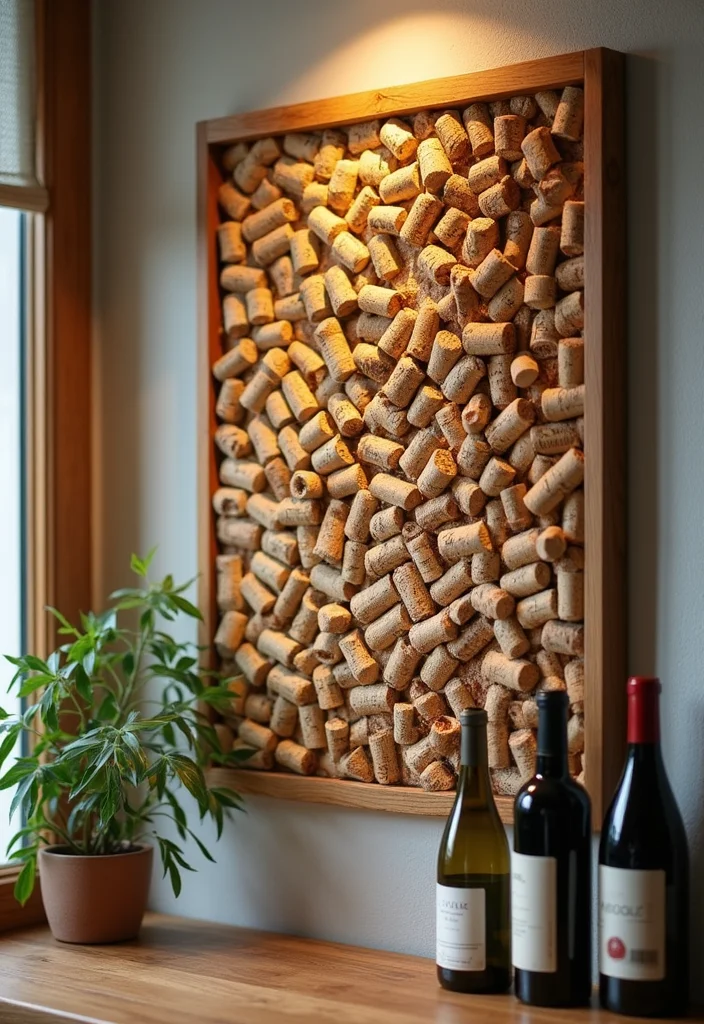 Home Decor DIY Ideas Creative Crafts: A Fun Guide with 19 Artistic Inspirations - 6. Wine Cork Bulletin Board