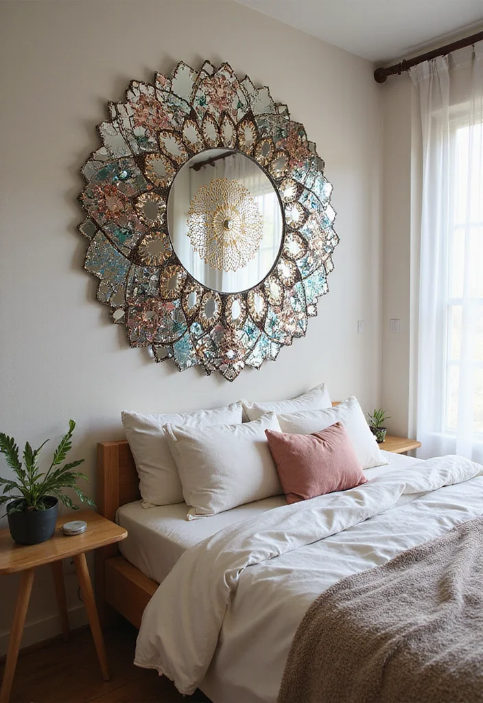 Mirror Wall Decor Bedroom DIY: An Elegant Guide with 18 Reflective Inspirations - 12. DIY Mirrored Mosaic