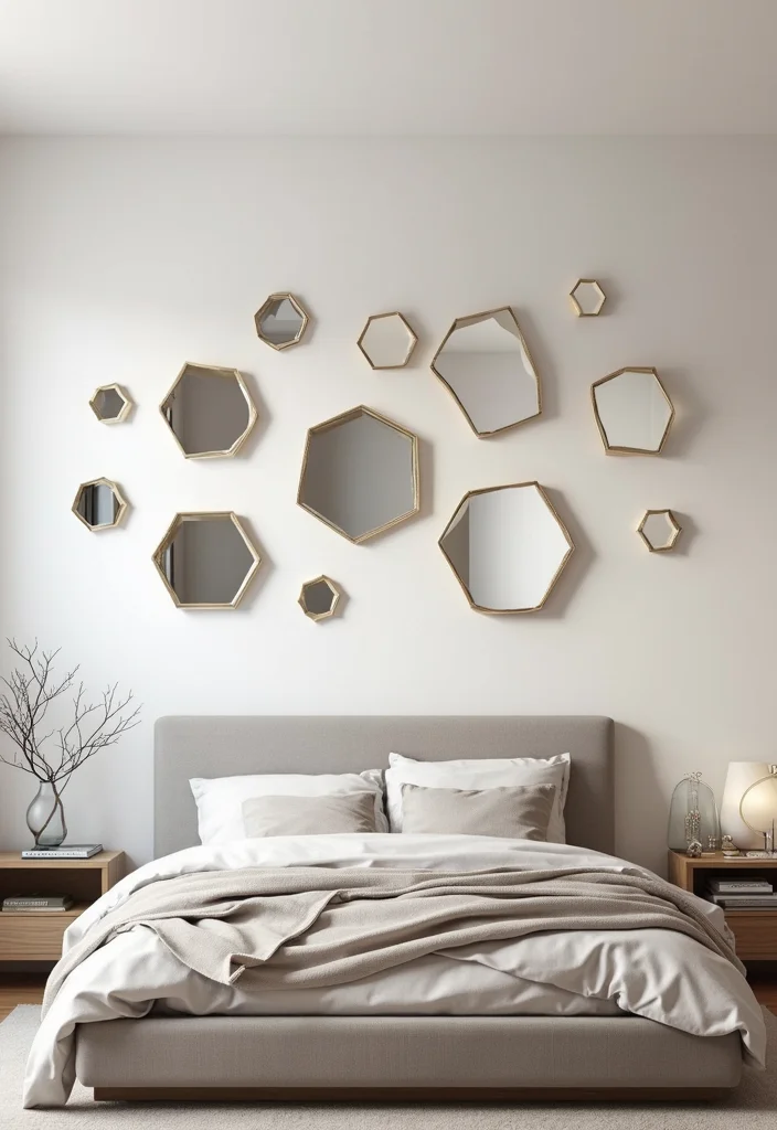 Mirror Wall Decor Bedroom DIY: An Elegant Guide with 18 Reflective Inspirations - 7. Mirrored Wall Stickers