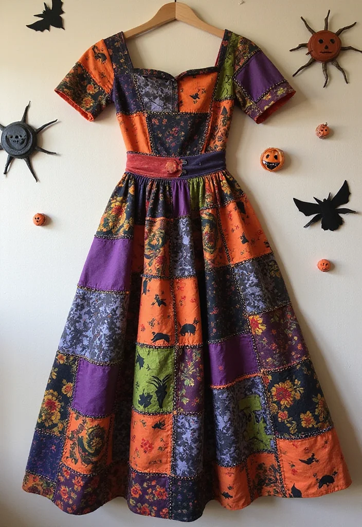 Nightmare Before Christmas DIY Decor: A Spooky Holiday Guide with 19 Fun Inspirations - 3. Sally's Patchwork Wall Hanging