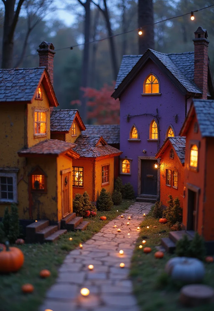 Nightmare Before Christmas DIY Decor: A Spooky Holiday Guide with 19 Fun Inspirations - 5. Miniature Town of Halloween Town