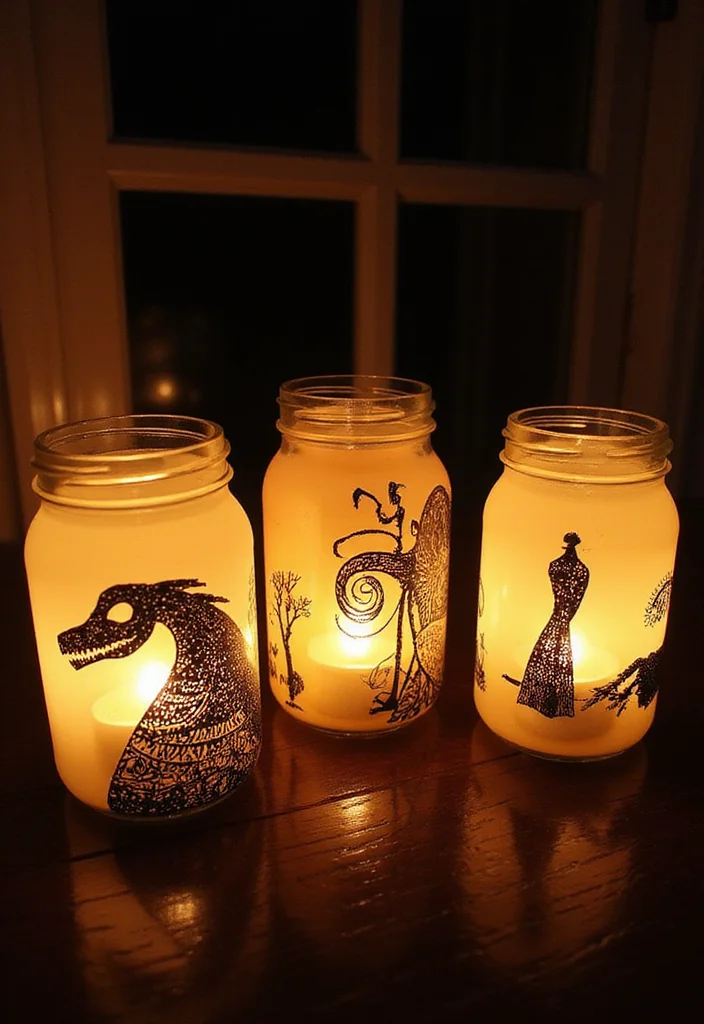 Nightmare Before Christmas DIY Decor: A Spooky Holiday Guide with 19 Fun Inspirations - 6. Holiday-Themed Candle Holders