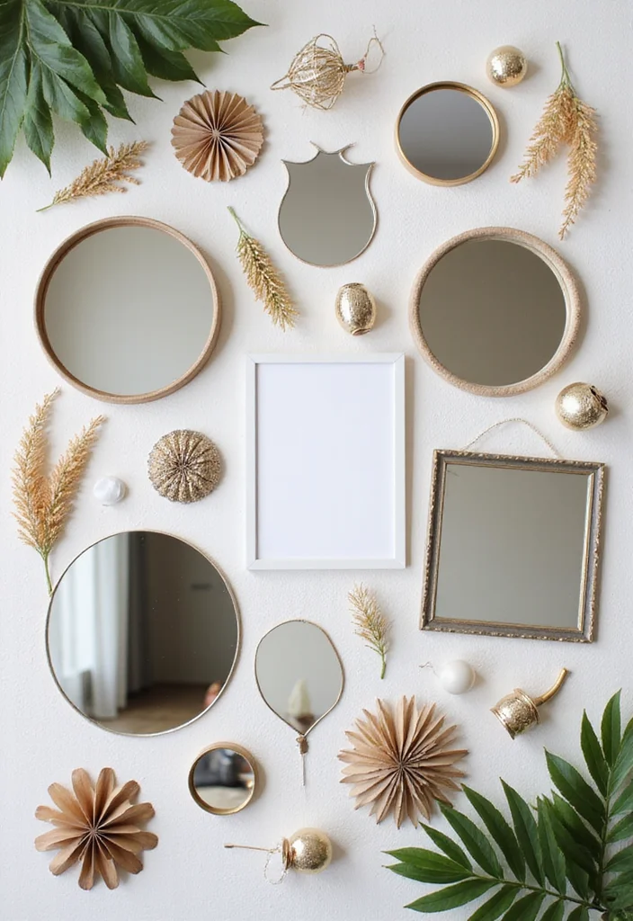 Square Mirror Wall Decor DIY: A Modern Home Guide with 20 Sleek Styling Concepts - 13. Mood Board with Mirrors