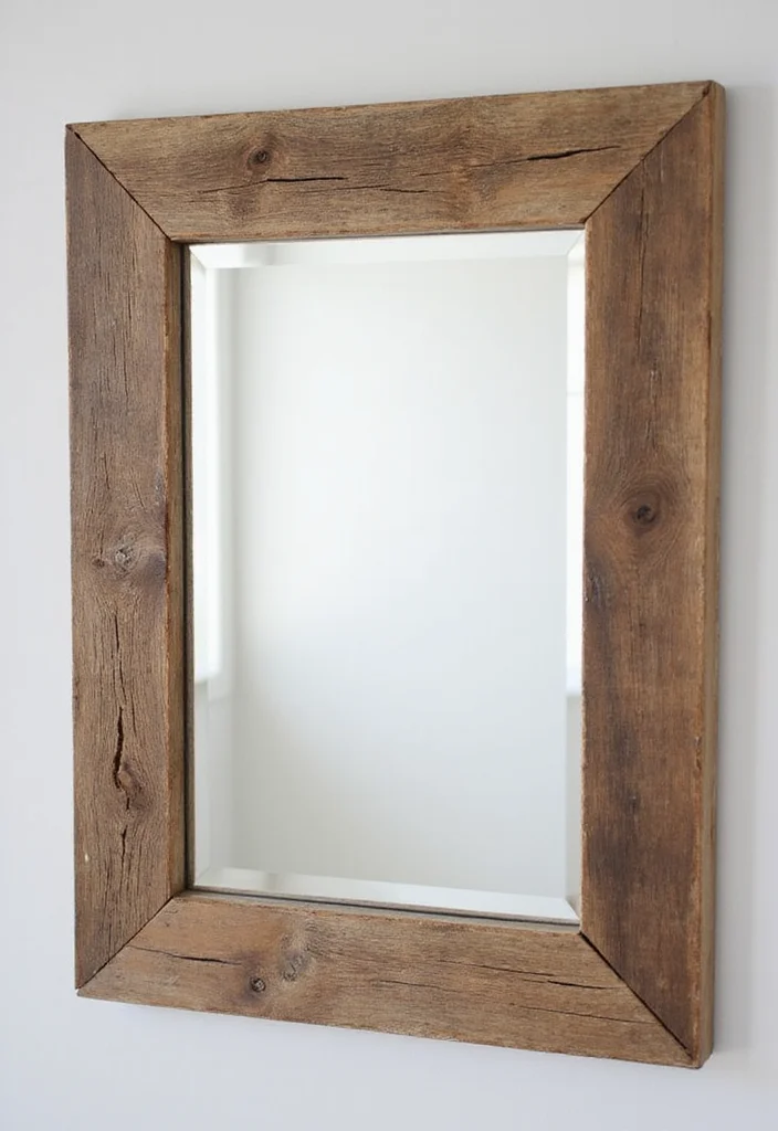 Square Mirror Wall Decor DIY: A Modern Home Guide with 20 Sleek Styling Concepts - 7. Mirror Frame DIY