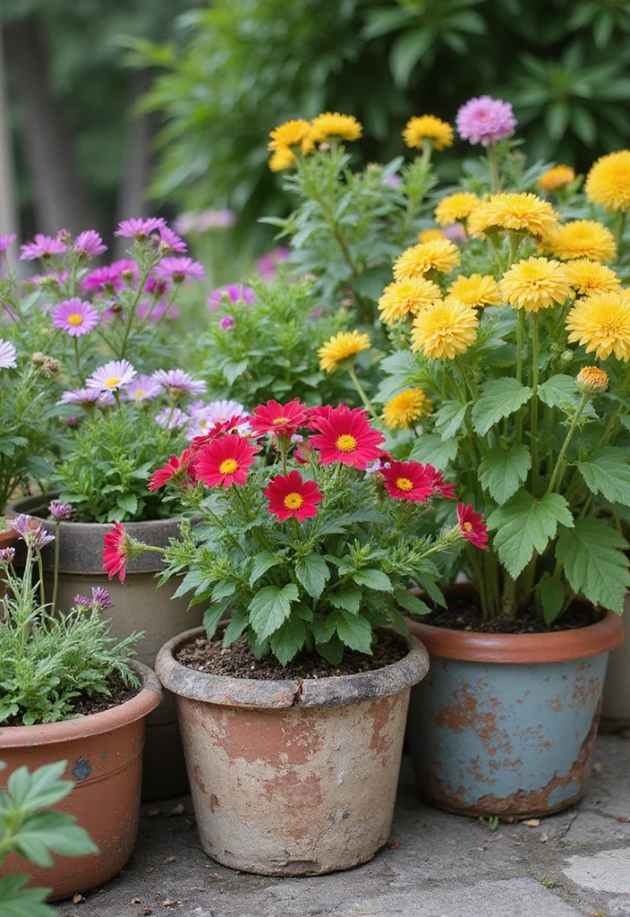 Unique DIY Home Decor Ideas: A Creative Guide with 17 Artistic Inspirations - 11. Upcycled Flower Pots