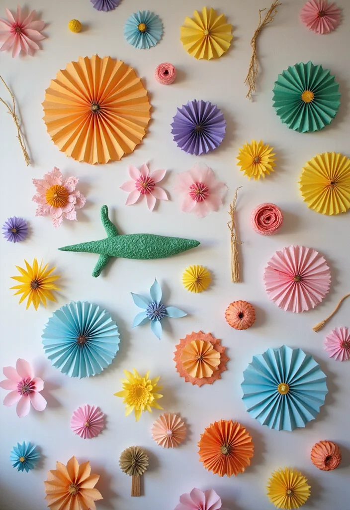 Wall Decor Bedroom DIY Creative: A Stylish Guide with 20 Unique Concepts - 11. Enchanting Paper Crafts