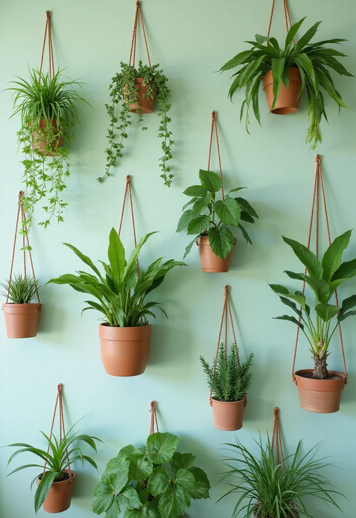 Wall Decor Bedroom DIY Creative: A Stylish Guide with 20 Unique Concepts - 12. Eco-Friendly Plant Decor