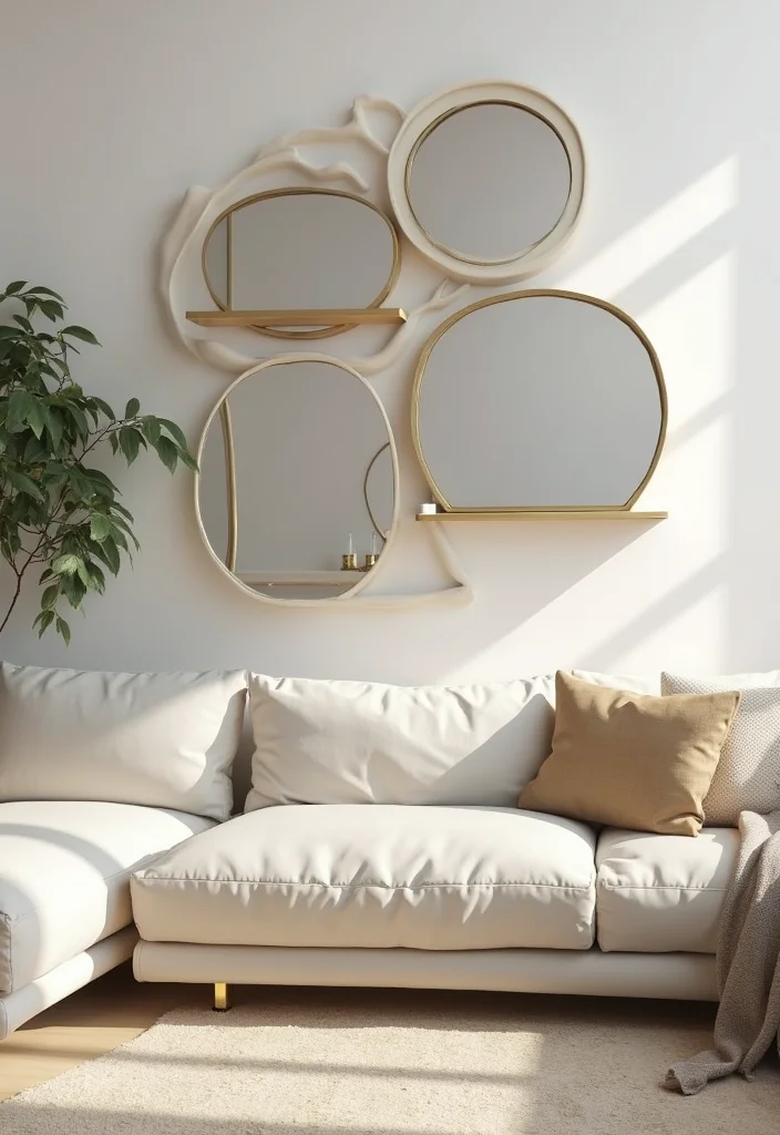 Walmart Mirror Wall Decor DIY: A Sleek Modern Guide with 20 Stylish Inspirations - 16. Layered Mirrors with Shelves