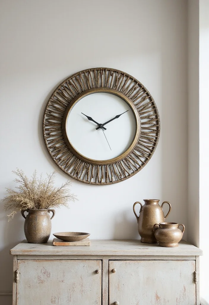 Walmart Mirror Wall Decor DIY: A Sleek Modern Guide with 20 Stylish Inspirations - 19. Decorative Mirror Frame Wall Clock