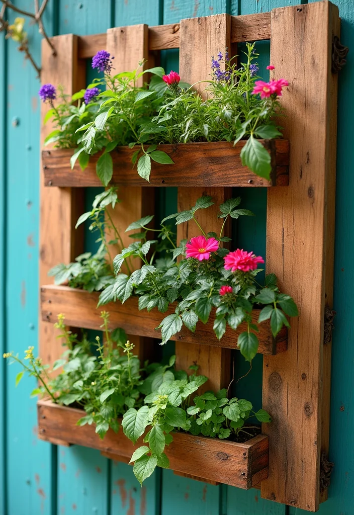 Yard Decor DIY Outdoor Projects: An Inspiring Guide with 20 Creative Outdoor Ideas - 11. Vertical Garden with Pallets