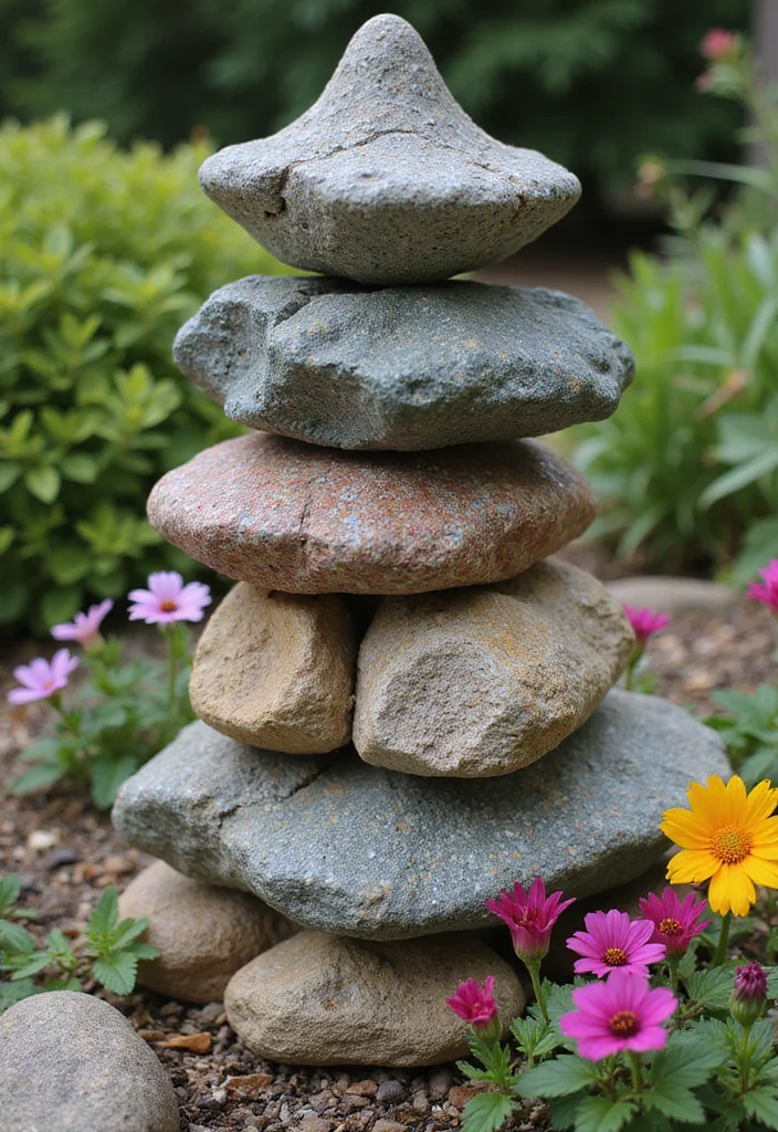 Yard Decor DIY Outdoor Projects: An Inspiring Guide with 20 Creative Outdoor Ideas - 17. Decorative Stone Garden Sculpture