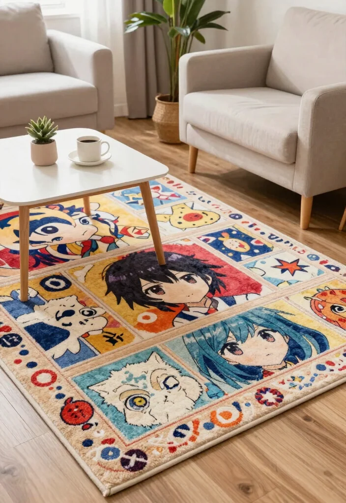 Anime Room Decor DIY: Best Blog Guide Featuring 20 Fan-Inspired Designs - 10. Themed Area Rugs 1