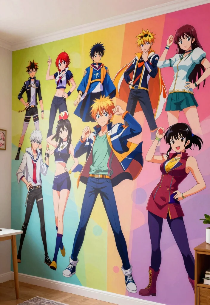 Anime Room Decor DIY: Best Blog Guide Featuring 20 Fan-Inspired Designs - 12. Interactive Wall Decals 1