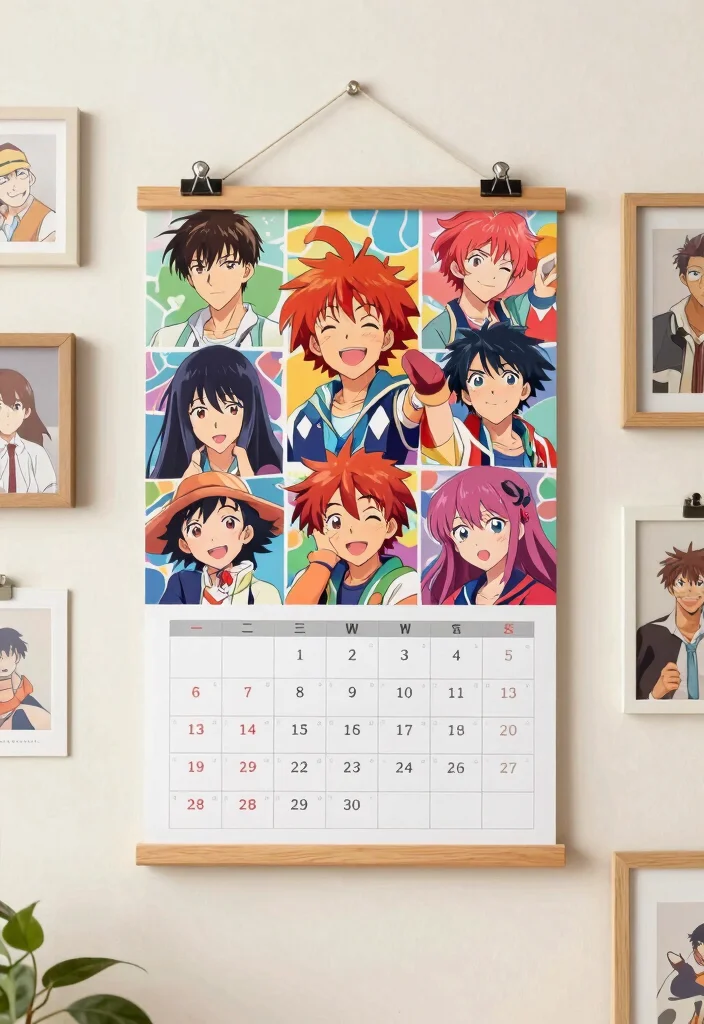 Anime Room Decor DIY: Best Blog Guide Featuring 20 Fan-Inspired Designs - 13. Anime Calendar Display 1