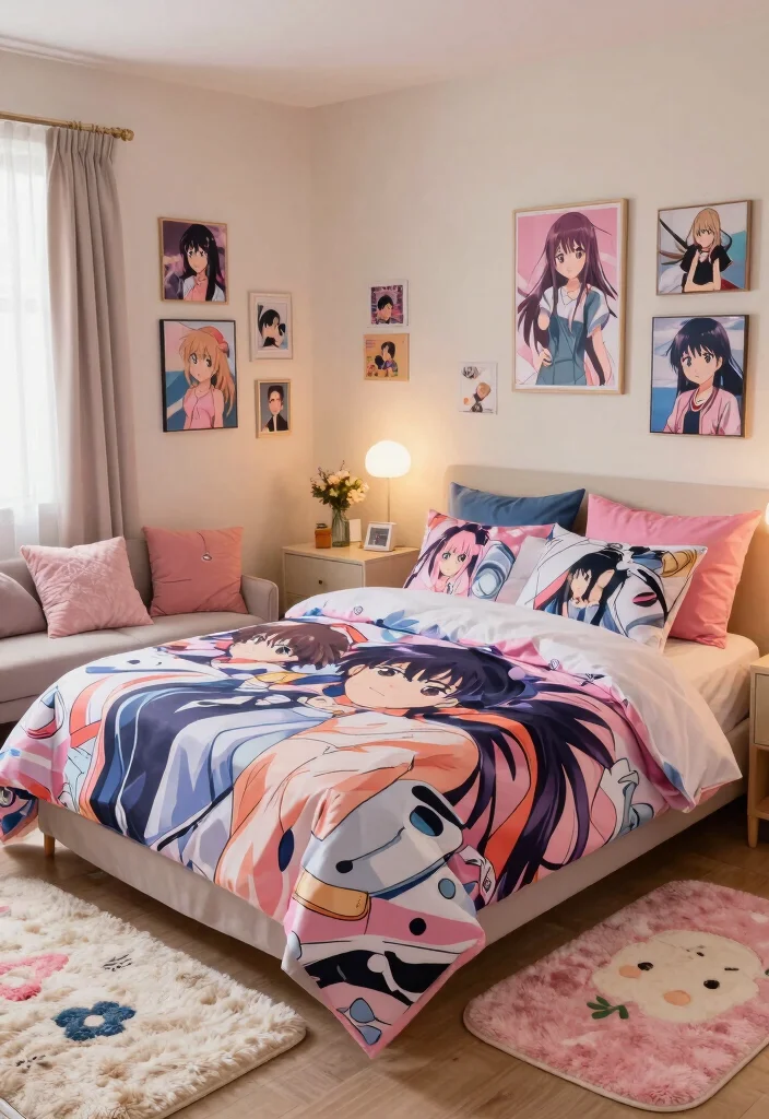Anime Room Decor DIY: Best Blog Guide Featuring 20 Fan-Inspired Designs - 20. Anime-Themed Bedroom Setup 1