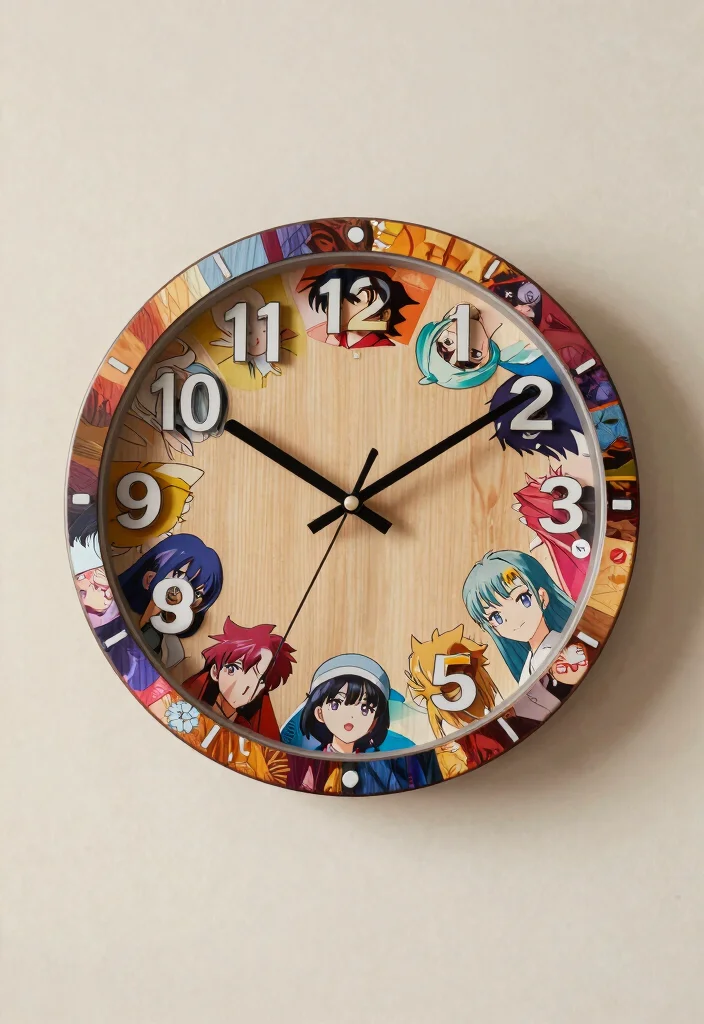 Anime Room Decor DIY: Best Blog Guide Featuring 20 Fan-Inspired Designs - 5. Anime-Inspired Wall Clock 1