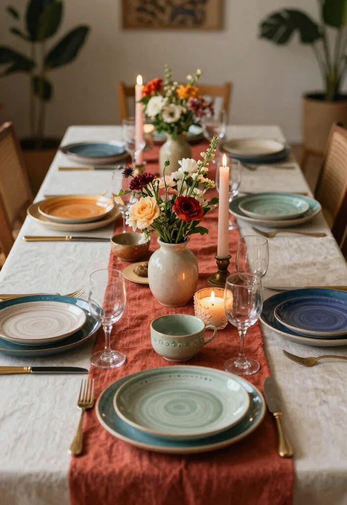 Boho Decor DIY Bohemian Homes: Best Blog Guide Featuring 19 Relaxed Styling Ideas - 19. Eclectic Table Settings 1
