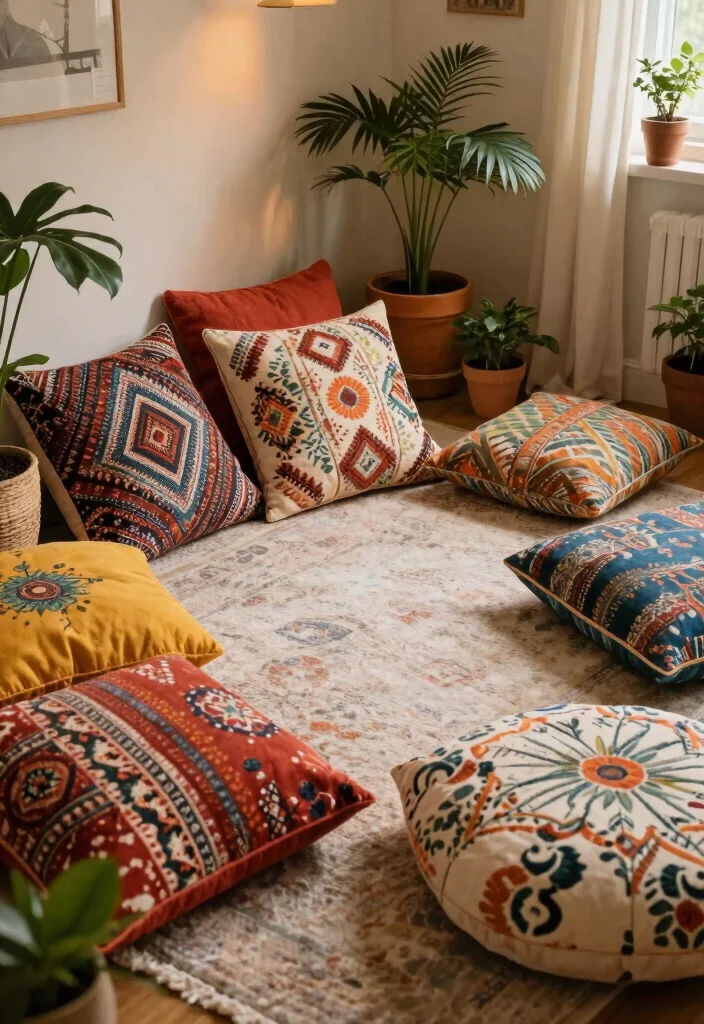 Boho Decor DIY Bohemian Homes: Best Blog Guide Featuring 19 Relaxed Styling Ideas - 4. DIY Floor Cushions 1