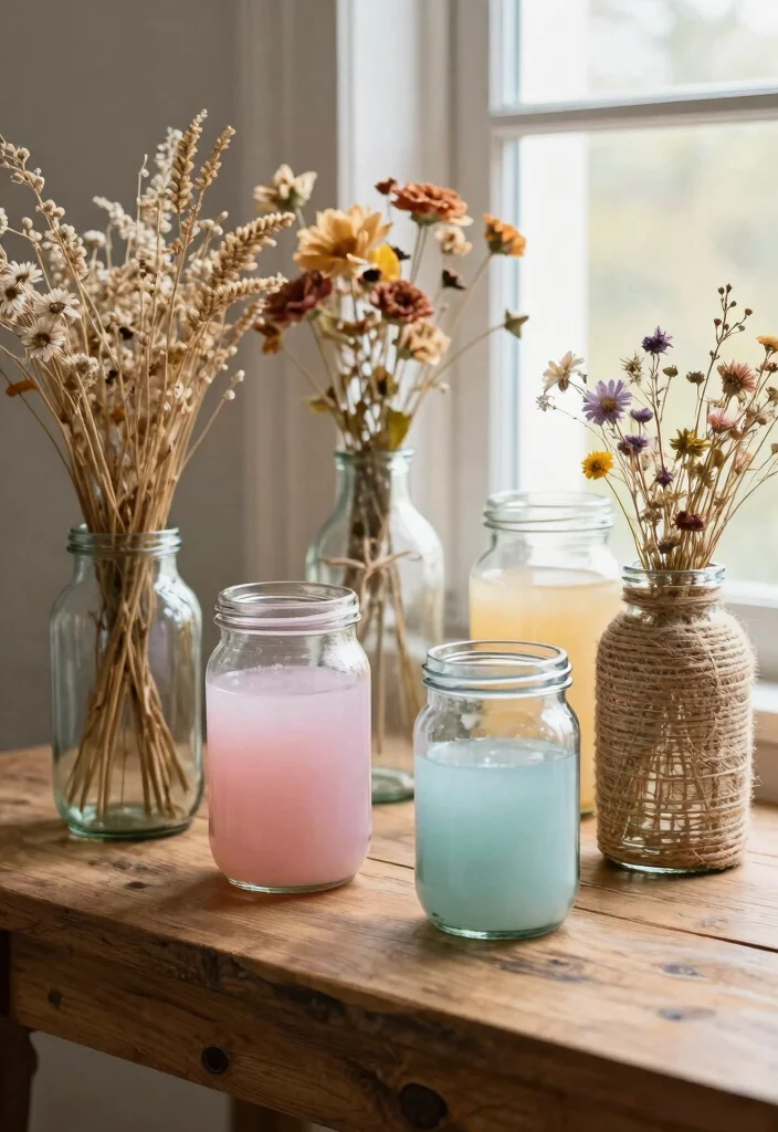 Boho Decor DIY Bohemian Homes: Best Blog Guide Featuring 19 Relaxed Styling Ideas - 5. Upcycled Glass Jars 1
