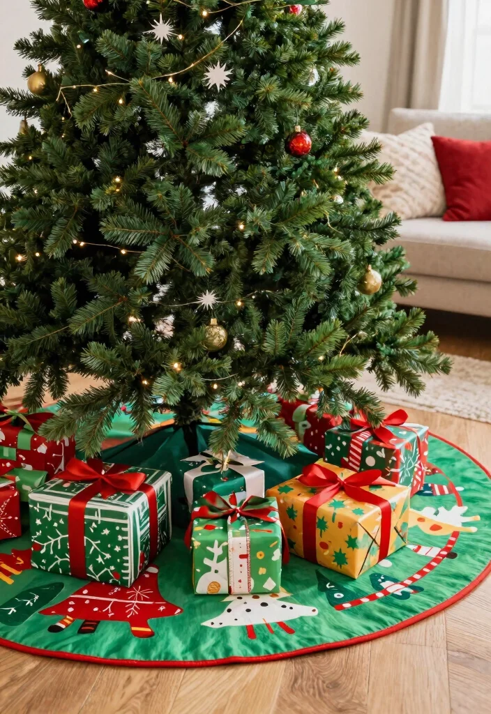 Christmas Decor Ideas DIY Crafts: Best Blog Guide with 18 Handmade Holiday Projects - 5. Hand-Painted Christmas Tree Skirts 1