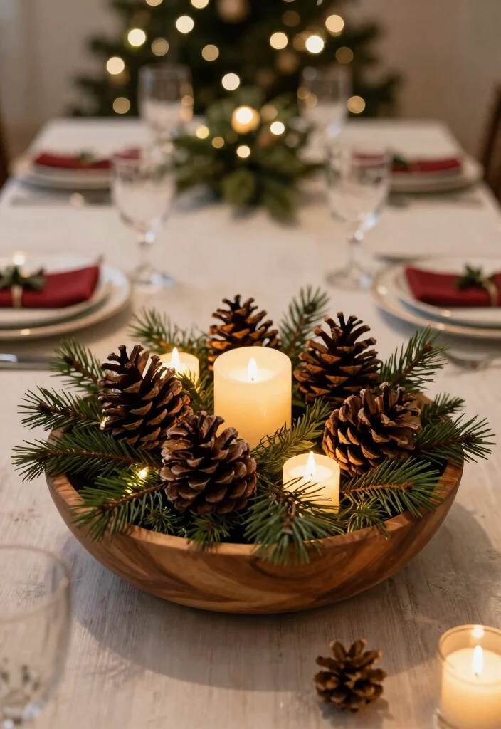 Christmas Decor Ideas DIY Crafts: Best Blog Guide with 18 Handmade Holiday Projects - 9. Handmade Pinecone Centerpiece 1