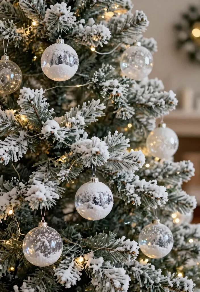 Christmas Dollar Tree DIY Decor: Best Blog Guide Featuring 20 Festive Budget Projects - 15. Festive Flocked Tree Ornament 1