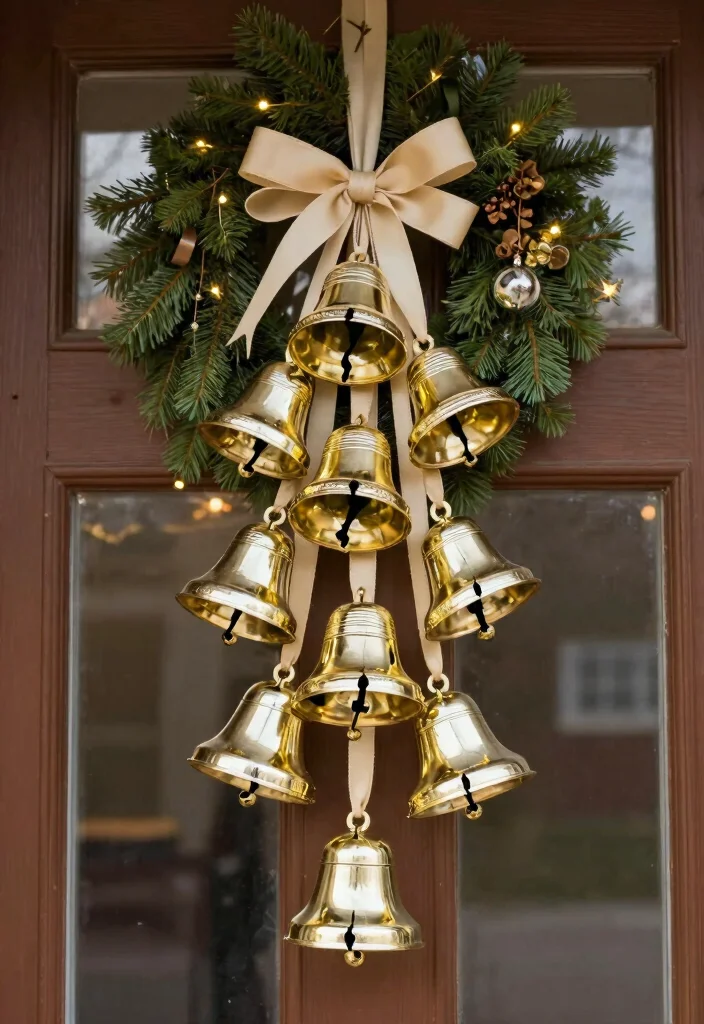 Christmas Dollar Tree DIY Decor: Best Blog Guide Featuring 20 Festive Budget Projects - 16. Jingle Bell Door Hanger 1