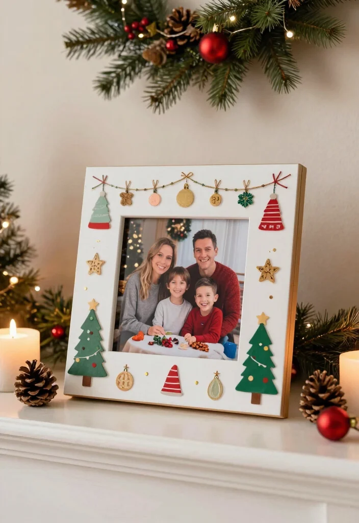 Christmas Dollar Tree DIY Decor: Best Blog Guide Featuring 20 Festive Budget Projects - 17. DIY Christmas Photo Frame 1