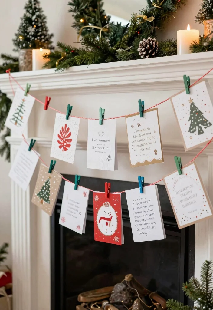 Christmas Dollar Tree DIY Decor: Best Blog Guide Featuring 20 Festive Budget Projects - 18. Garland of Holiday Cards 1