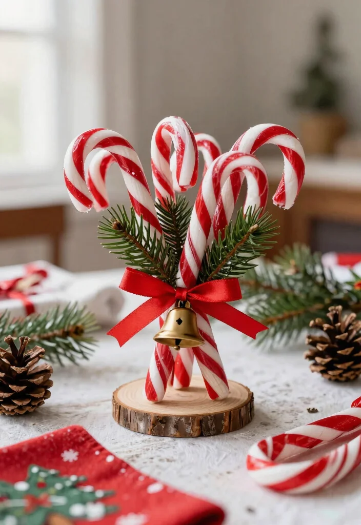 Christmas Dollar Tree DIY Decor: Best Blog Guide Featuring 20 Festive Budget Projects - 4. Rustic Candy Cane Decor 1