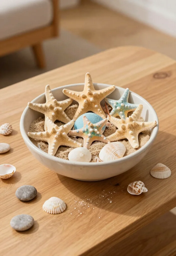 DIY Beachy Room Decor: Best Blog Guide with 18 Light Coastal Vibes - 13. Starfish and Sand Dollar Decorative Accents 1