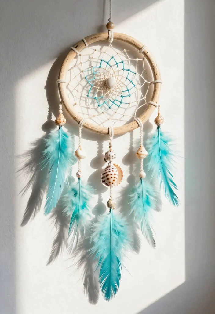 DIY Beachy Room Decor: Best Blog Guide with 18 Light Coastal Vibes - 16. Coastal Vibe Dreamcatcher 1