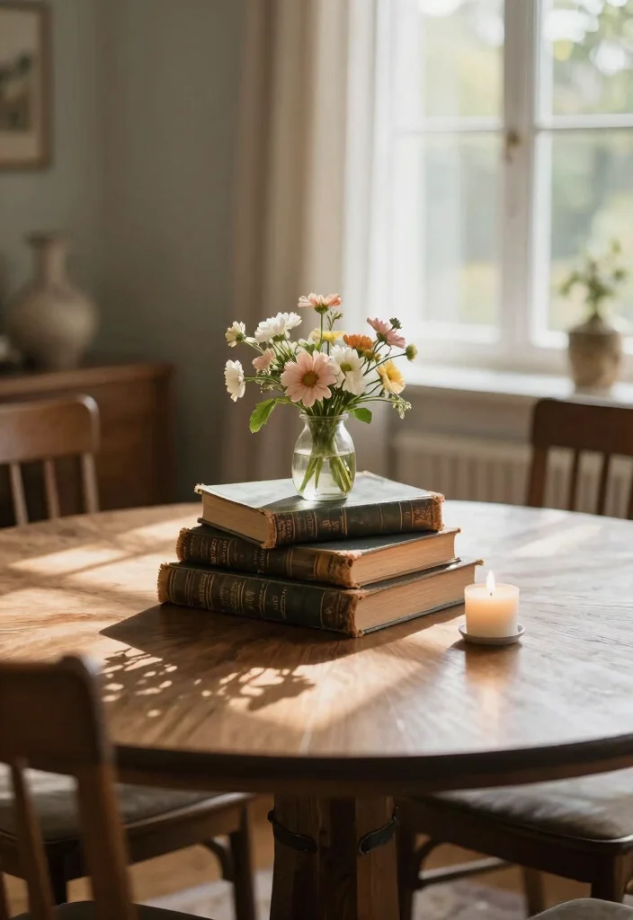 DIY Book Decor Ideas: Best Blog Guide with 18 Literary Styling Concepts - 7. Book Themed Centerpieces 1