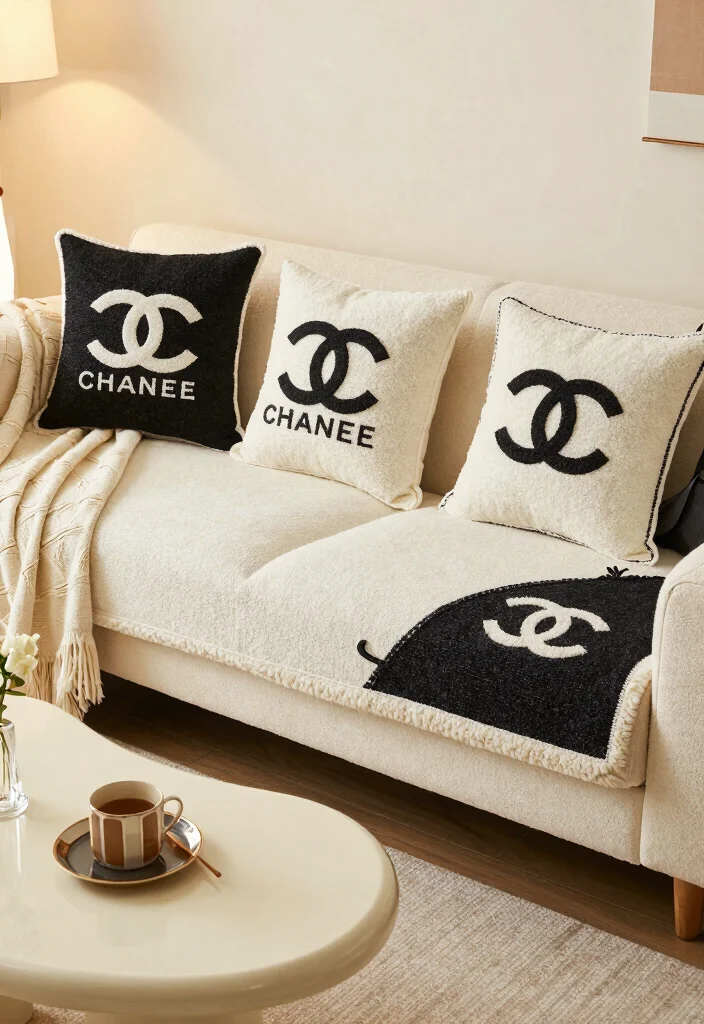 DIY Chanel Decor Dollar Stores: Best Blog Guide Featuring 19 Budget Luxury Looks - 11. Chanel-Inspired Cushion Covers 1