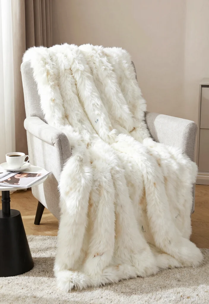 DIY Chanel Decor Dollar Stores: Best Blog Guide Featuring 19 Budget Luxury Looks - 2. Luxurious Faux Fur Throw 1