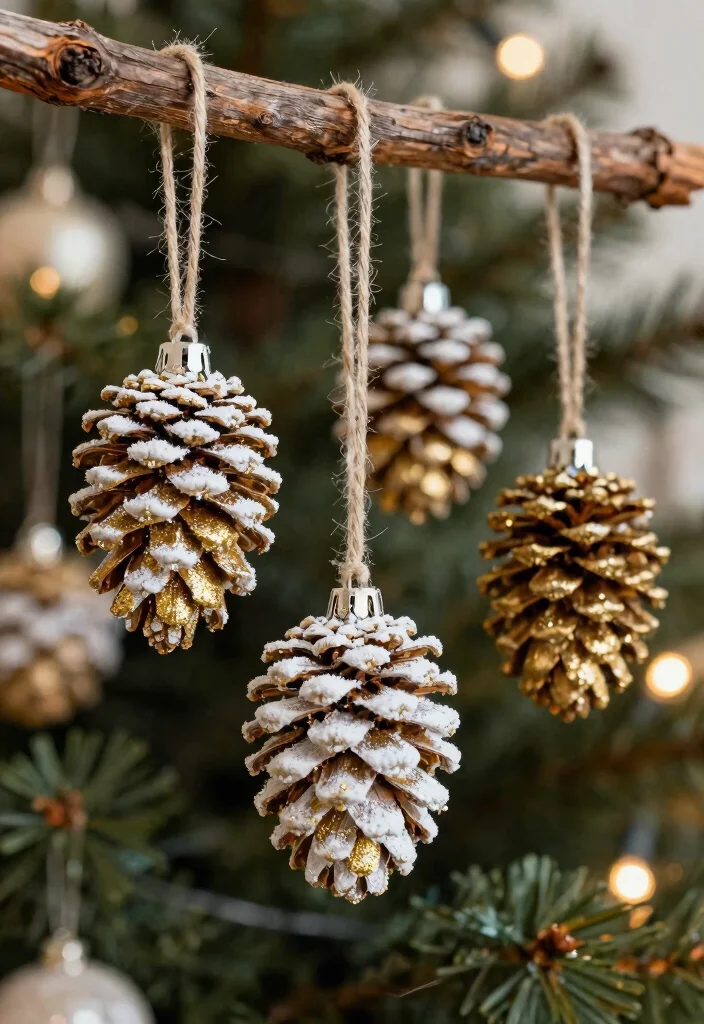 DIY Christmas Home Decor: Best Blog Guide Featuring 20 Cozy Holiday Designs - 1. Pine Cone Ornaments 1