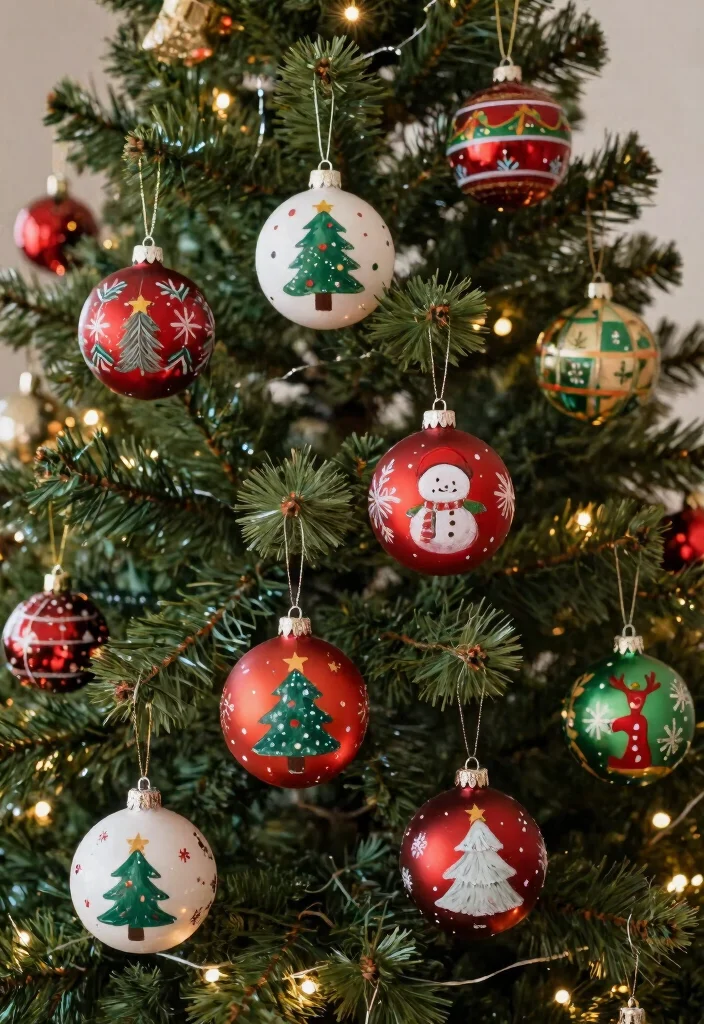 DIY Christmas Home Decor: Best Blog Guide Featuring 20 Cozy Holiday Designs - 14. Handpainted Christmas Ornaments 1