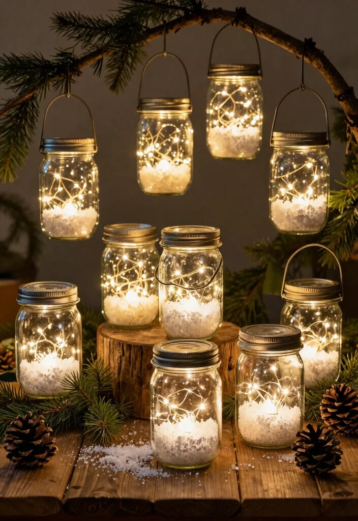 DIY Christmas Home Decor: Best Blog Guide Featuring 20 Cozy Holiday Designs - 4. Mason Jar Lanterns 1