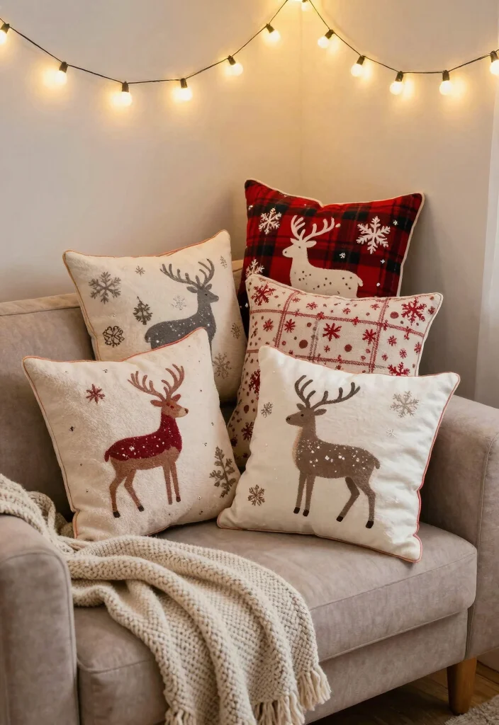 DIY Christmas Home Decor: Best Blog Guide Featuring 20 Cozy Holiday Designs - 8. Cozy Throw Pillows 1