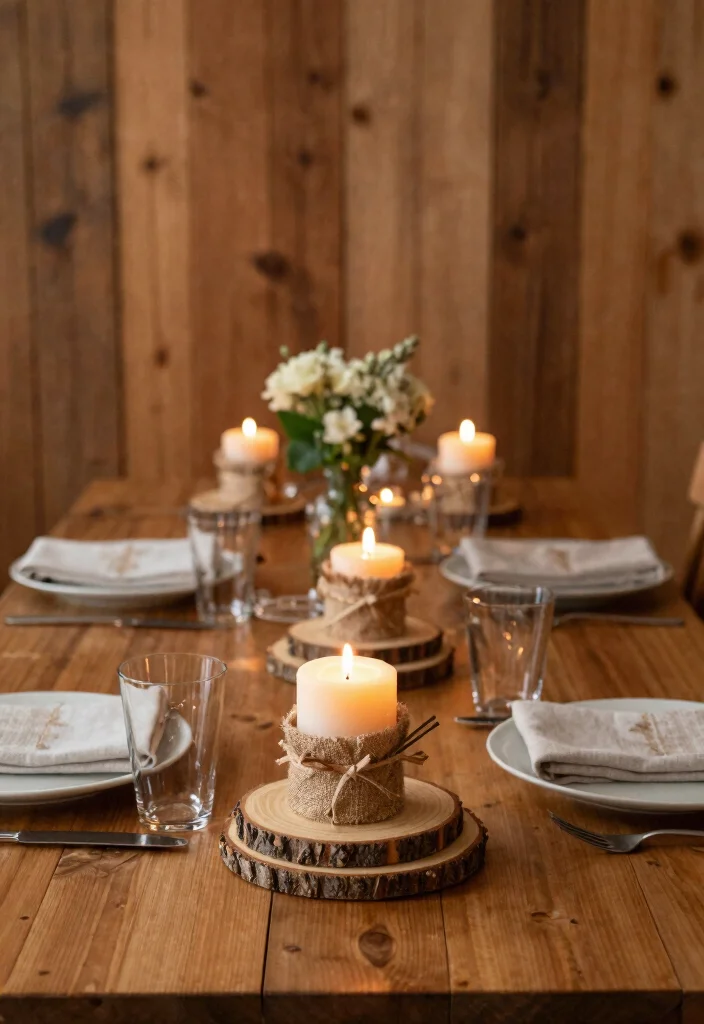 DIY Country Home Decor: Best Blog Guide Featuring 20 Rustic Styling Ideas - 16. Rustic Candle Holders 1