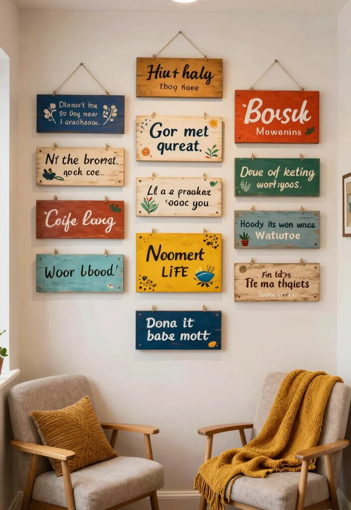 DIY Country Home Decor: Best Blog Guide Featuring 20 Rustic Styling Ideas - 9. Hand-Painted Wooden Signs 1