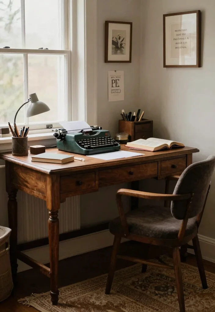 DIY Dark Academia Decor: Best Blog Guide Featuring 20 Moody Aesthetic Concepts - 13. Writing Corners 1